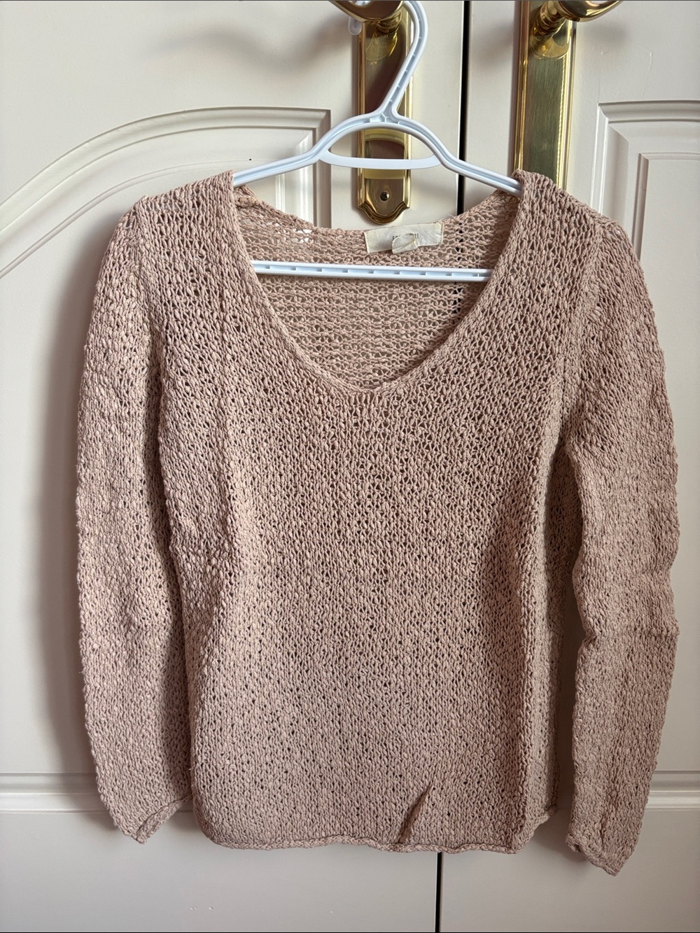 Forever 21 Dusty Rose Scoop Neck Knit Sweater